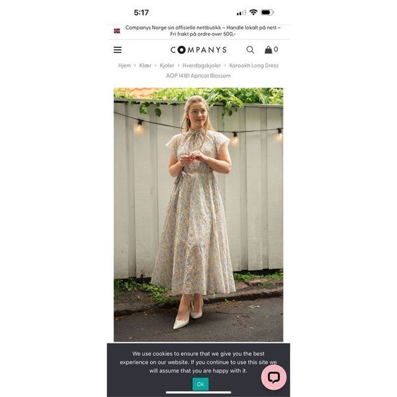 NWT Samsoe Samsoe Karookh Apricot Blossom Dress - Picture 5 of 9